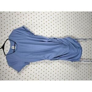 Victorias Secret PINK Cinched Side T Shirt Dress Adjustable Blue Large